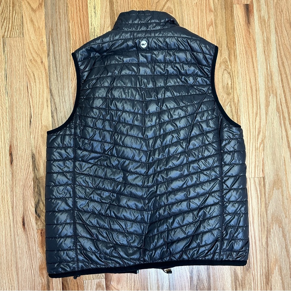 EUC VINEYARD VINES size Medium Black Zip Up Vest - Picture 4 of 4